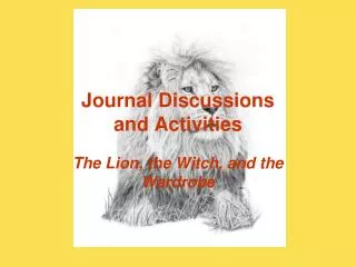 Journal Discussions and Activities