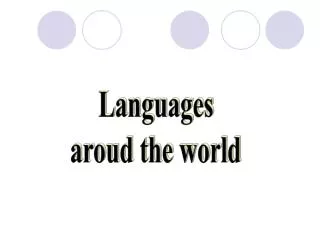 Languages aroud the world