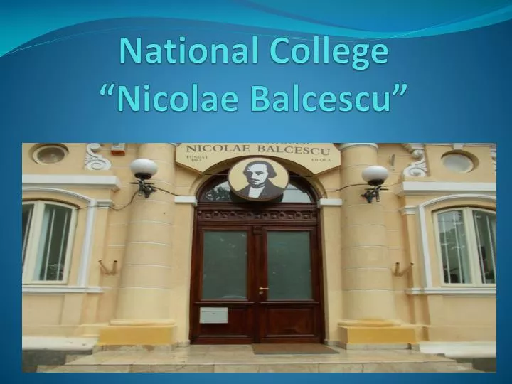 national college nicolae balcescu