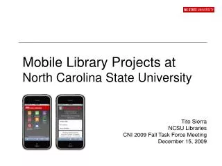 Mobile Library Projects at North Carolina State University