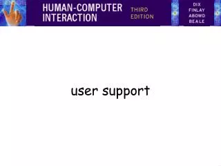user support