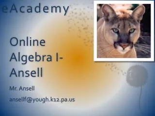 Online Algebra I- Ansell