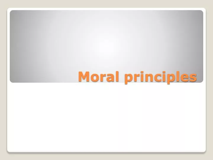 moral principles