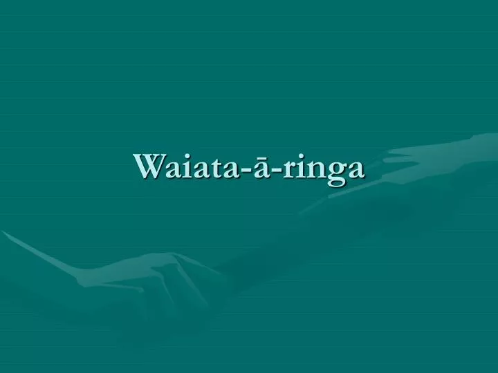 waiata ringa