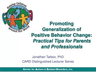 Jonathan Tarbox, PhD CARD Distinguished Lecturer Series
