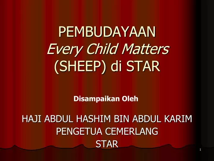 pembudayaan every child matters sheep di star