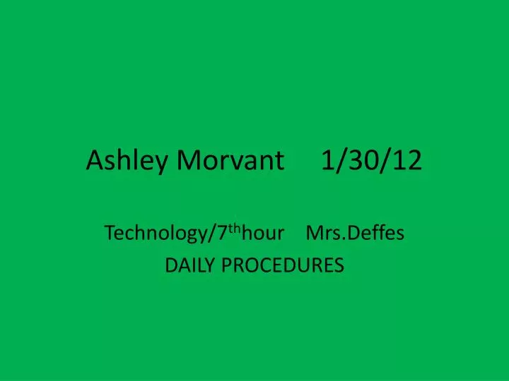 ashley morvant 1 30 12