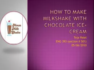 How To Make Milkshake With Chocolate Ice-cream