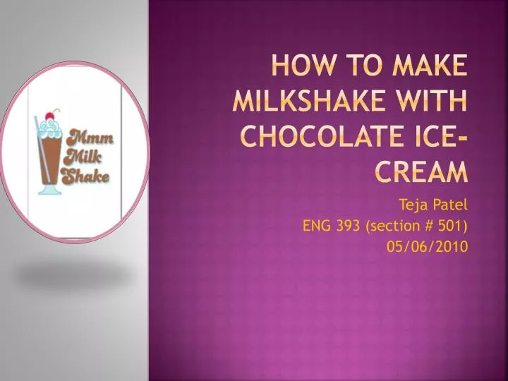 how to make milkshake with chocolate ice cream