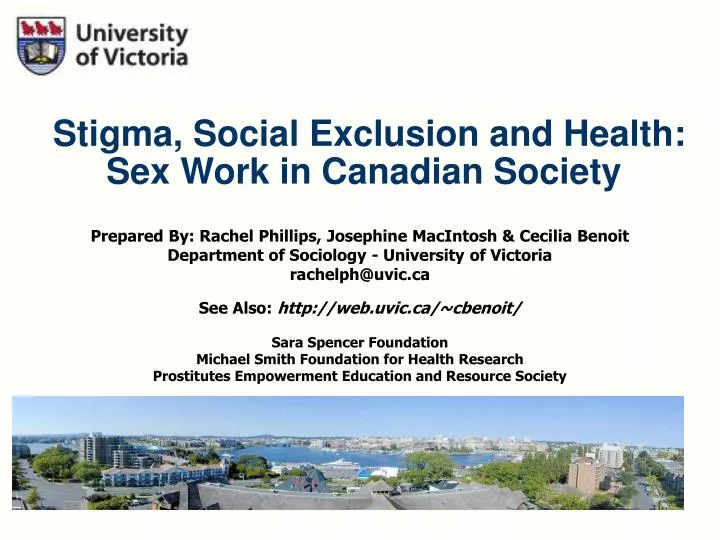 stigma social exclusion and health sex work in canadian society