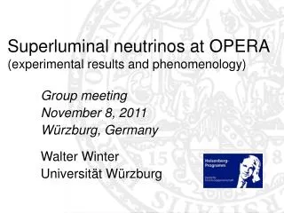 Superluminal neutrinos at OPERA (experimental results and phenomenology)