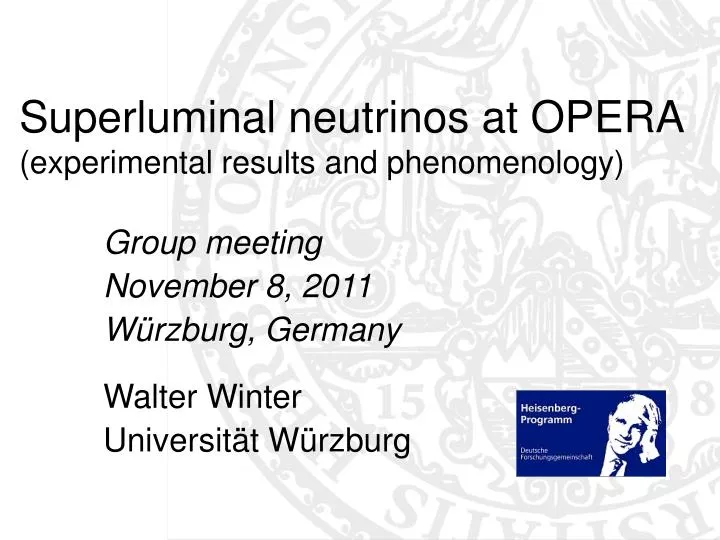 superluminal neutrinos at opera experimental results and phenomenology