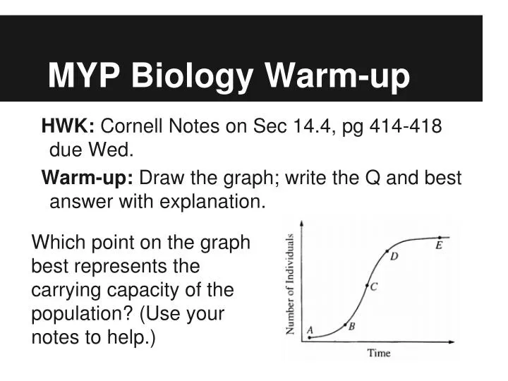myp biology warm up
