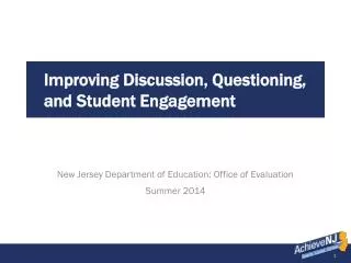 Improving Discussion, Questioning, and Student Engagement