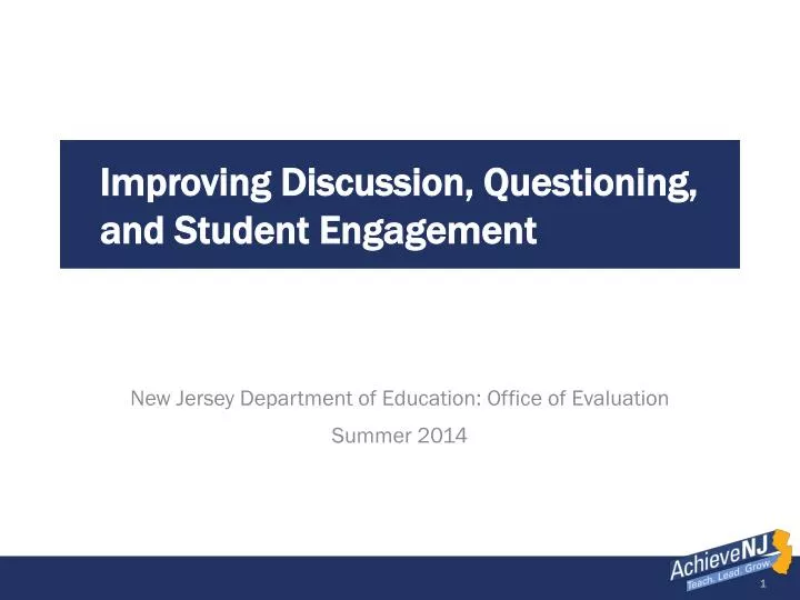 improving discussion questioning and student engagement