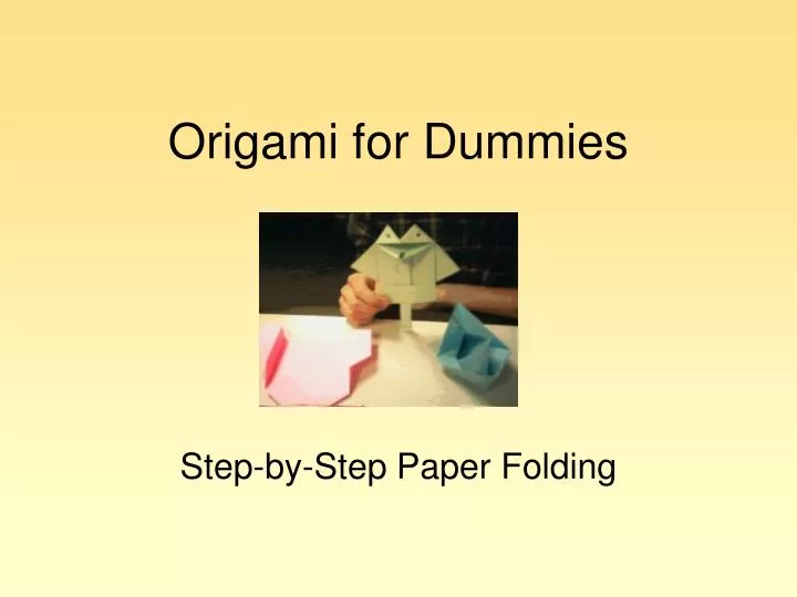 origami for dummies