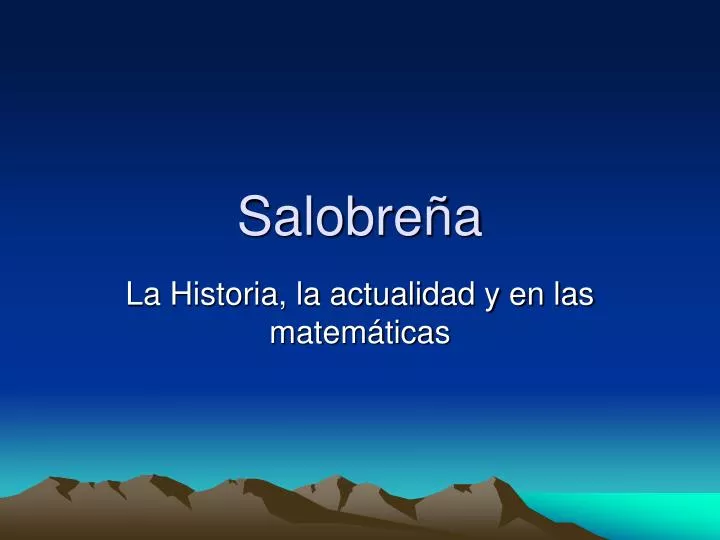 salobre a