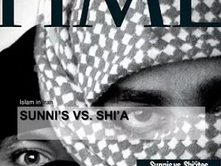 Sunni’s vs. Shi’a