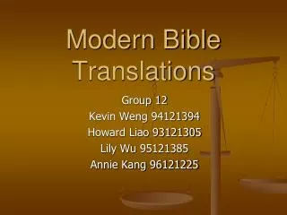 Modern Bible Translations