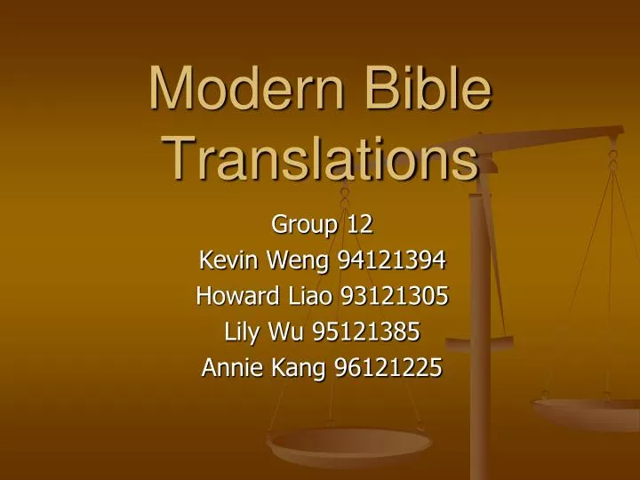 modern bible translations
