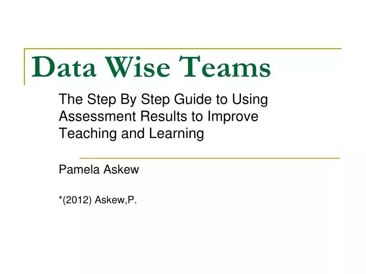 data wise teams