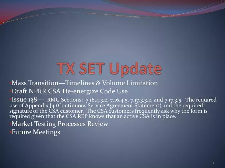 tx set update