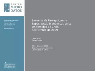 Encuesta de Percepciones y Expectativas Económicas de la Universidad de Chile, Septiembre de 2009