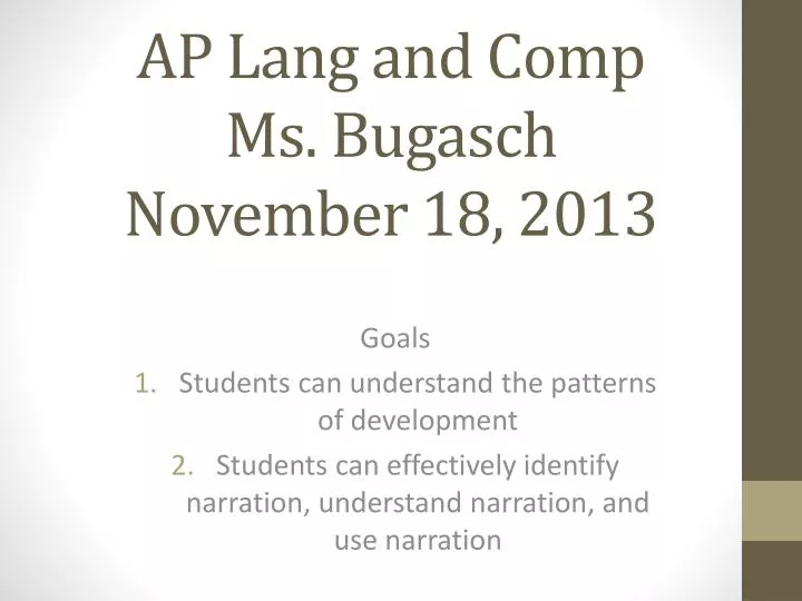 ap lang and comp ms bugasch november 18 2013