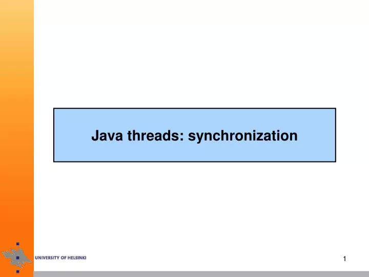 java threads synchronization