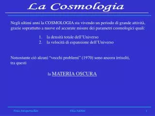 La Cosmologia
