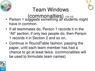 Team Windows (commonalties) (10.12)