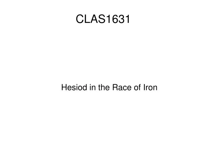 hesiod in the race of iron