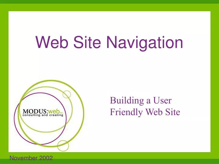 web site navigation