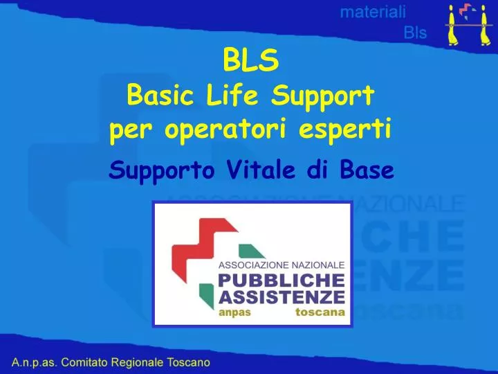 bls basic life support per operatori esperti
