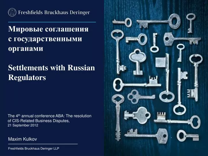 settlements with russian regulators