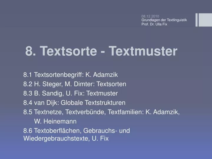 8 textsorte textmuster