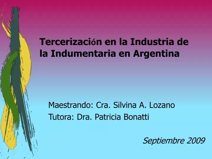 tercerizaci n en la industria de la indumentaria en argentina