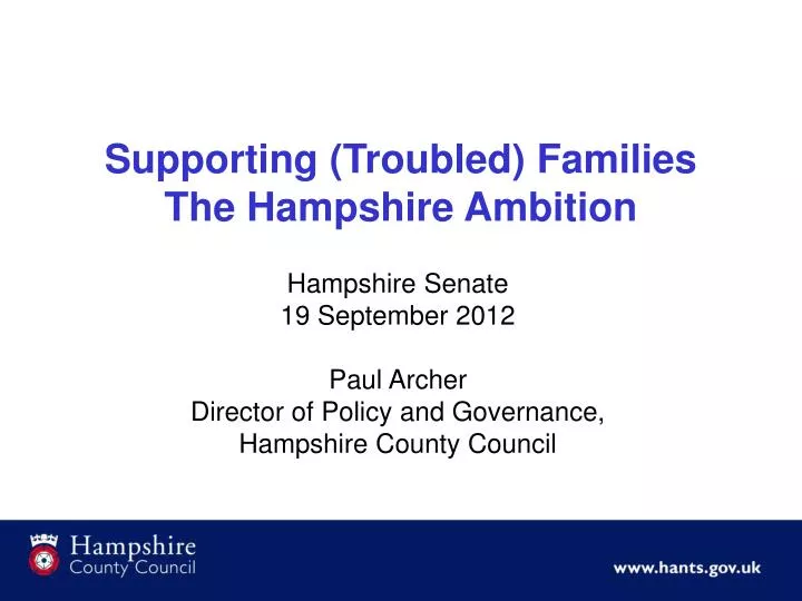 supporting troubled families the hampshire ambition