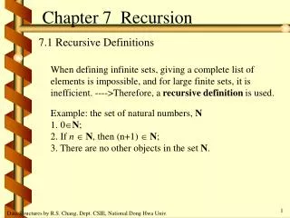 Chapter 7 Recursion