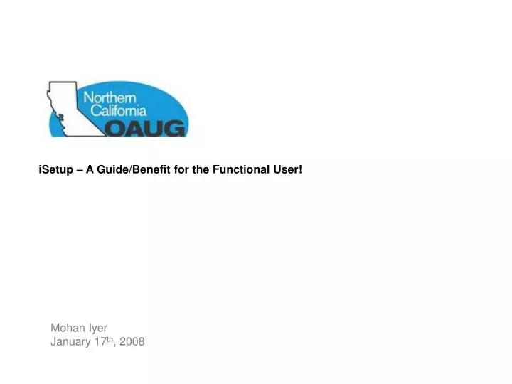 isetup a guide benefit for the functional user