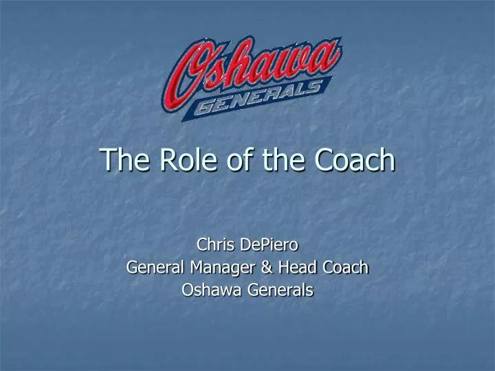 the role of the coach