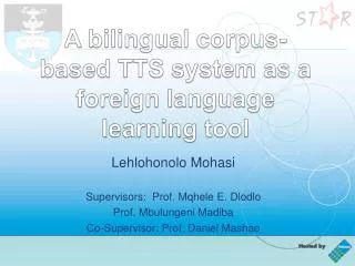 A bilingual corpus-based TTS system as a foreign language learning tool