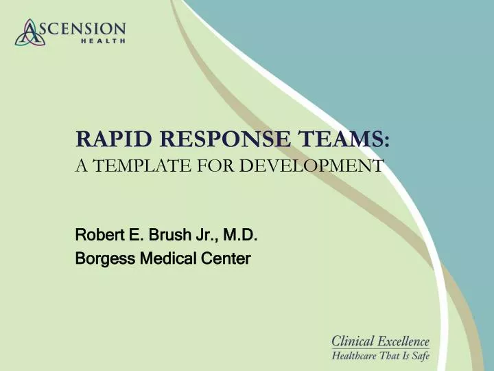 rapid response teams a template for development
