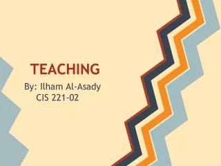 TEACHING