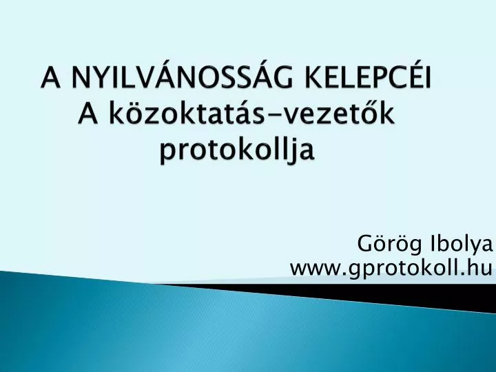 a nyilv noss g kelepc i a k zoktat s vezet k protokollja