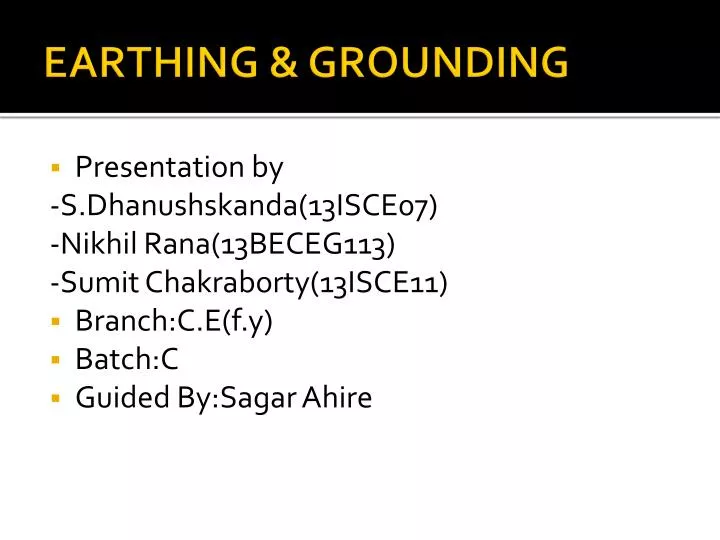 earthing grounding