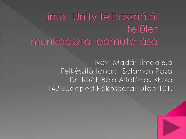 linux unity felhaszn l i fel let munkaasztal bemutat sa