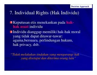 7. Individual Rights (Hak Individu)