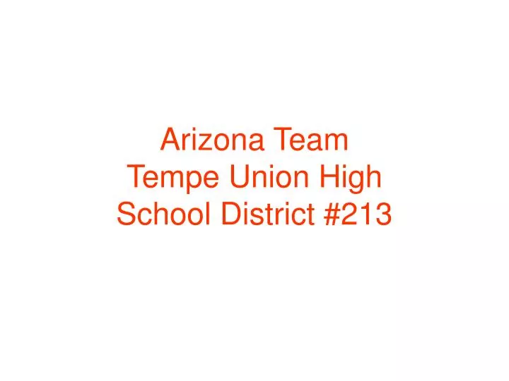 arizona team tempe union high school district 213