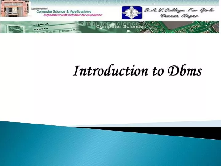 introduction to dbms
